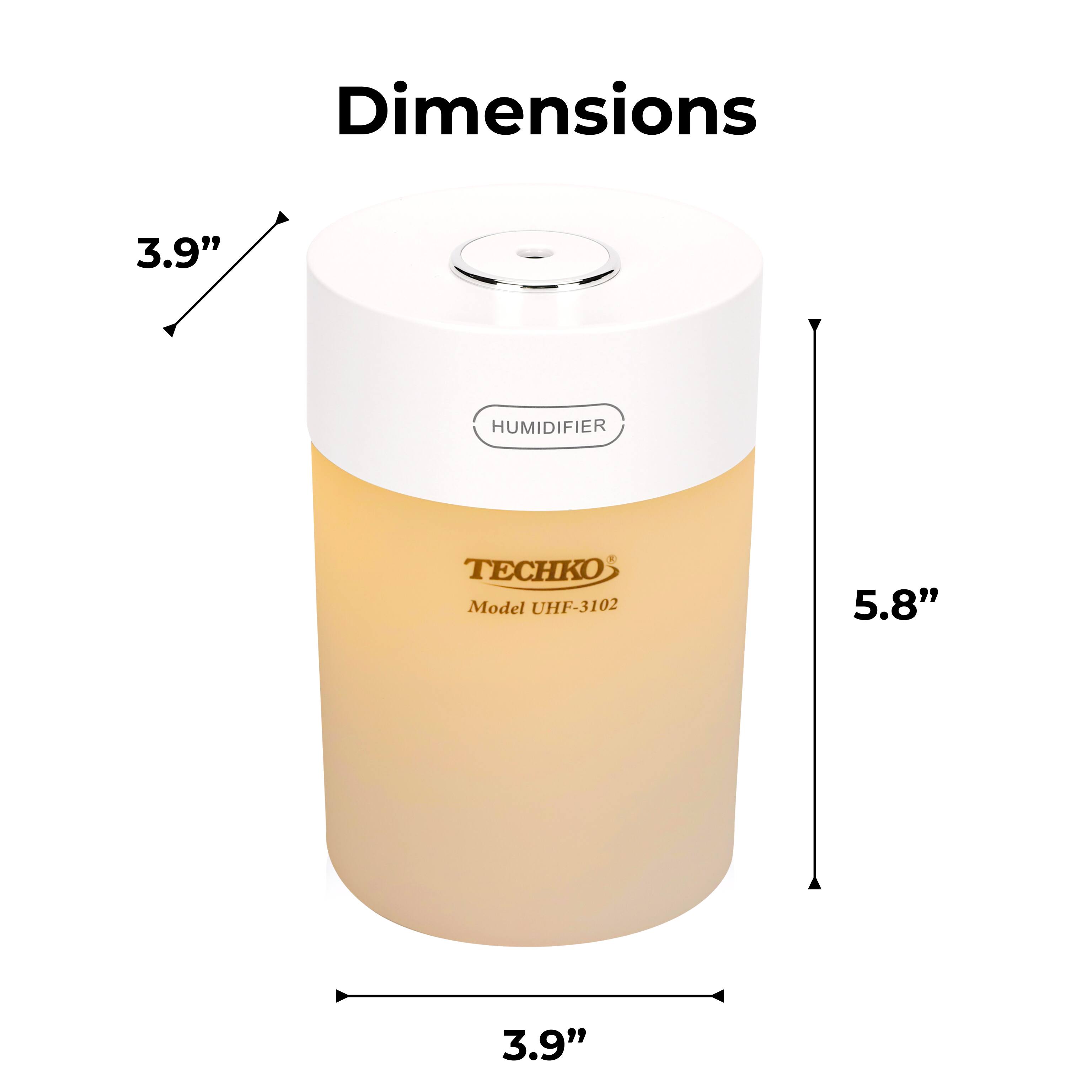 Dimensions 3.9" 5.8" 3.9" HUMIDIFIER K TCS Model UHF-3102