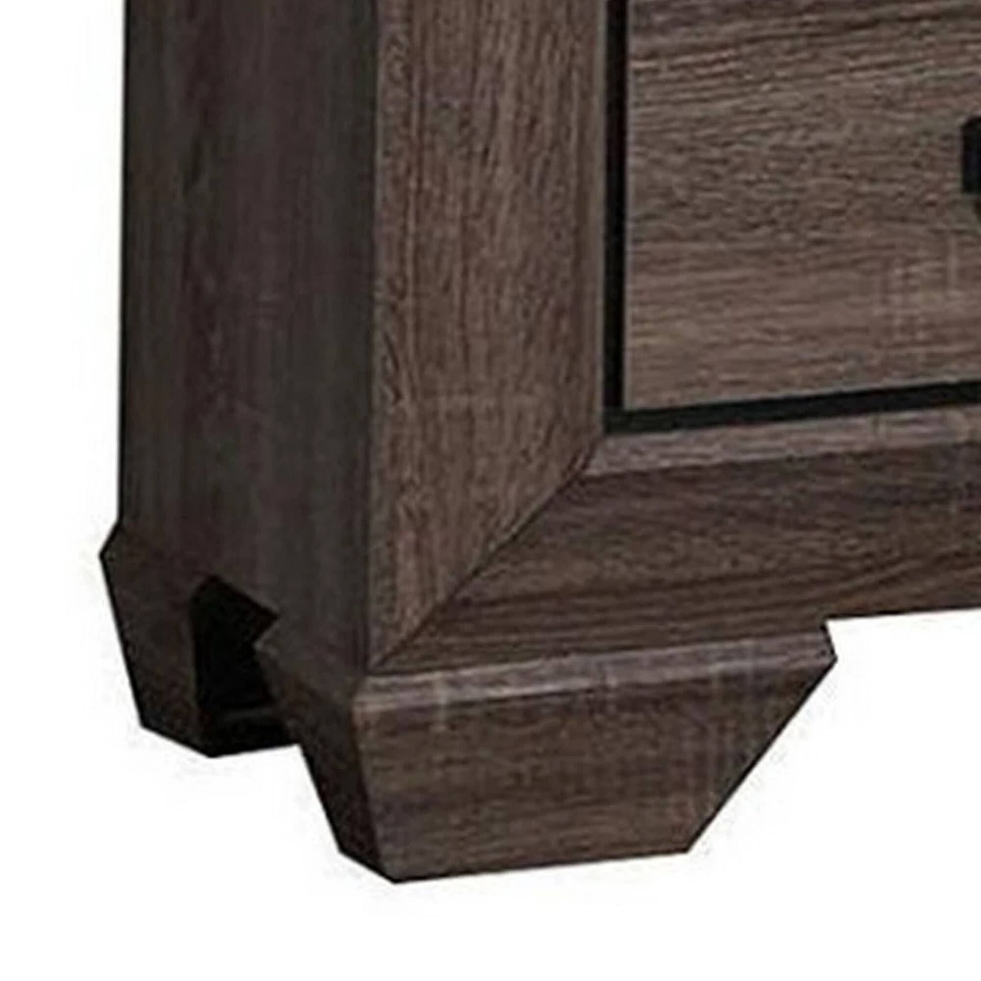 Alt View 2. Manhattan Lane - Two Drawer Nightstand With Scalloped Feet - Gray.