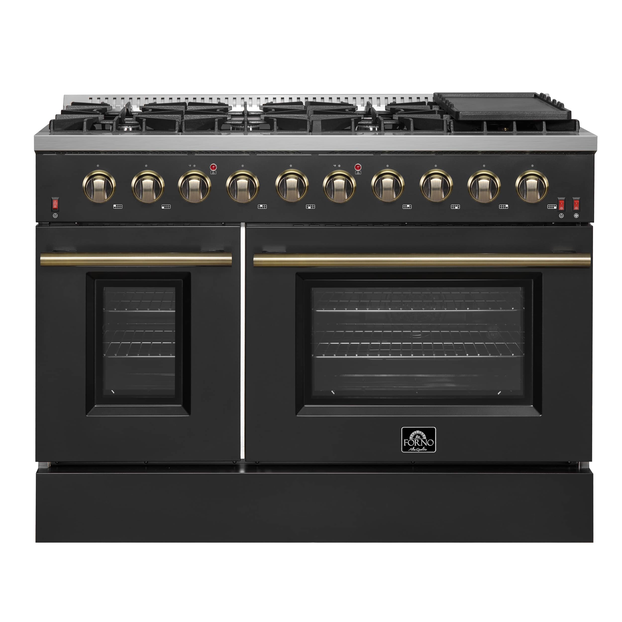 Forno Appliances - Galiano 6.58 Cu. Ft. Freestanding Gas Range with Convection Oven - Black - Front_Zoom