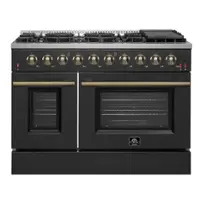 Forno Appliances - Galiano 6.58 Cu. Ft. Freestanding Gas Range with Convection Oven - Black - Front_Zoom