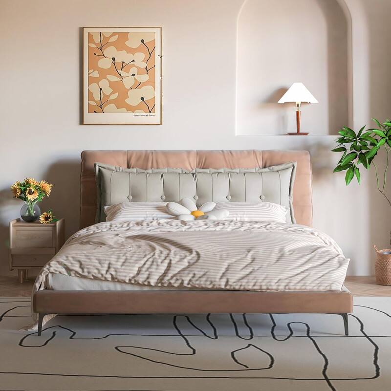 Left. wowmax - King Headboard Pillow White - Large Bolster Pillow for Bed Back Support - White.