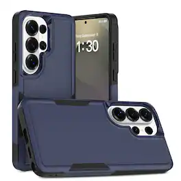 UUCOVER - Shockproof Case for Samsung Galaxy S26 Ultra Hybrid Dual Layer TPU + PC Protective Anti-Slip Rugged Back Cover - Dark Blue