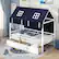 Alt View 2. Costway - Twin House Bed Solid Wood Playhouse Bed Low Loft Bed with Tent 2 Storage Drawers - White.