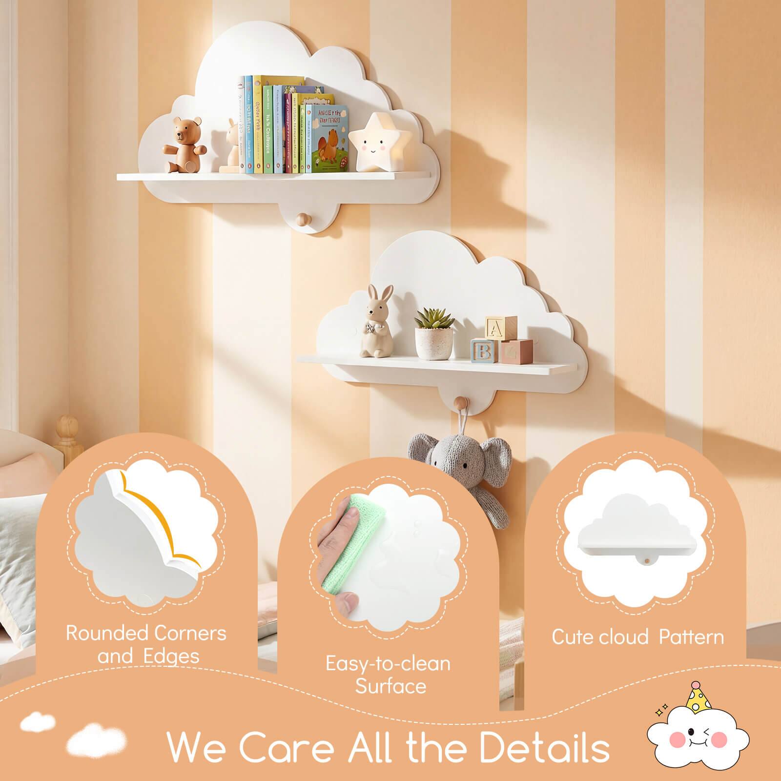 SORAUIN | I | + | : I - 1 - . Ade Se-T01

Rounded Corners and Edges
Easy-to-clean Surface
Cute cloud Pattern
We Care All the Details