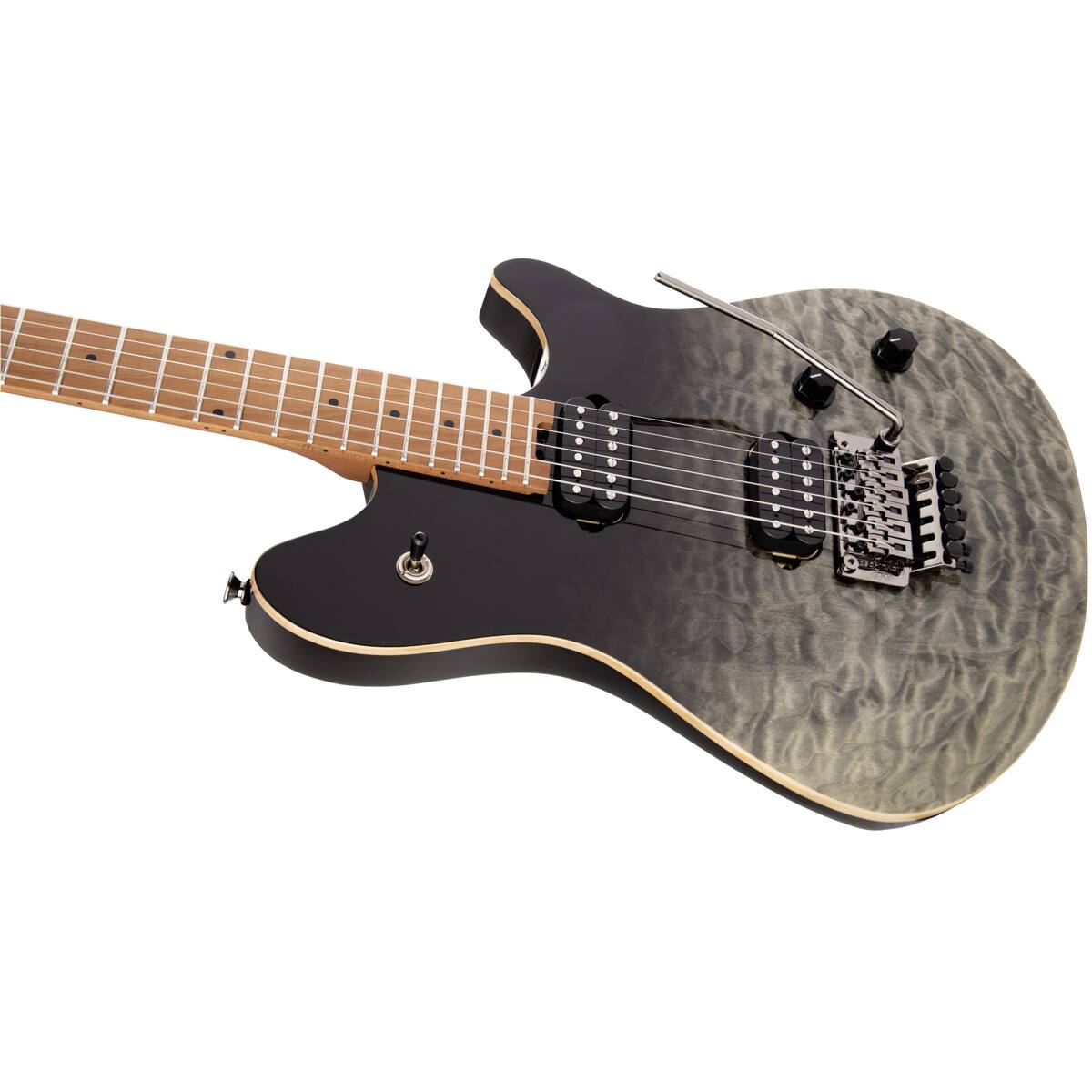 Alt View 7. EVH - EVH Wolfgang Standard Quilt Maple Electric Guitar, Baked Maple Fingerboard, Black Fade.