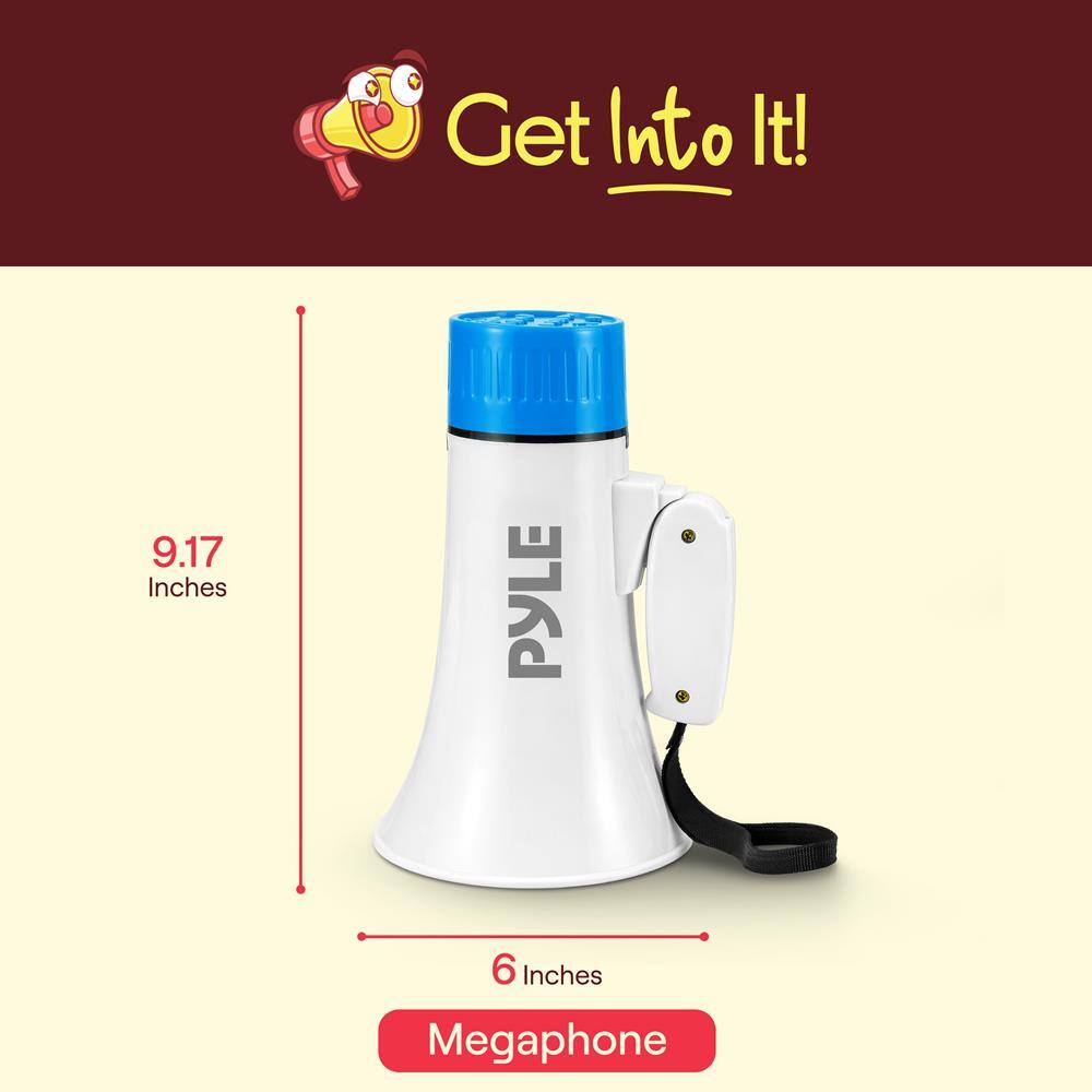 Get Into It! 9.17 Inches PYLE 6 Inches Megaphone