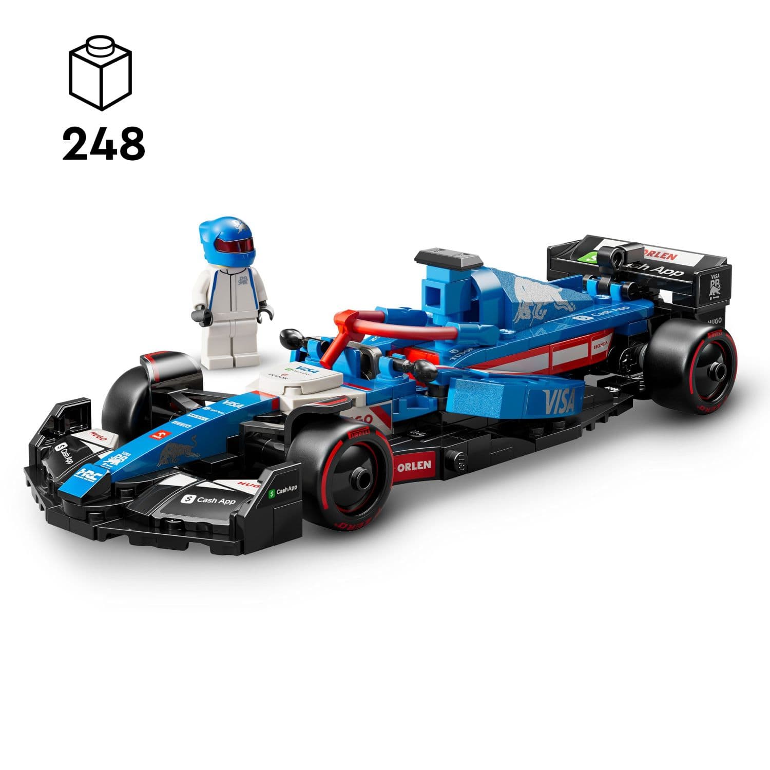 Lego Speed Champions Visa Cash App Rb Vcarb 01 F1 Race Car Model Kit 