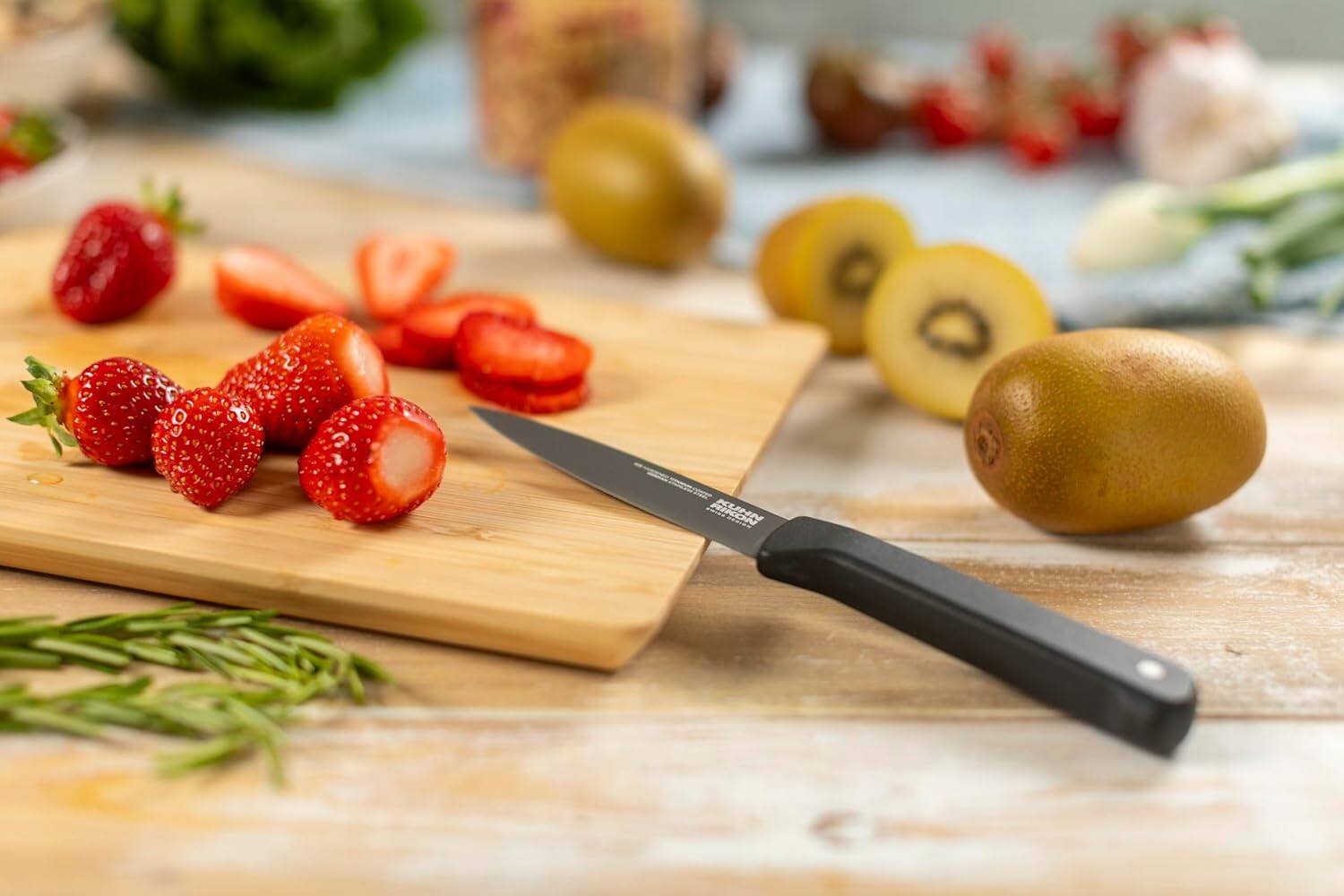 Alt View 2. Kuhn Rikon - ICED Paring Knife 3.5-Inch, Ice Hardened German Stainless Blade - Black.