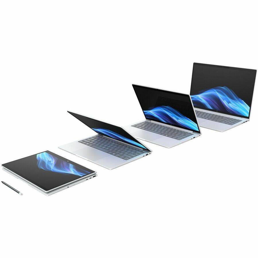 Alt View 1. HP - HP EliteBook 8 G1i 16" WUXGA IPS Touchscreen AI-Powered Notebook Intel Core Ultra 5 236V 16GB RAM 512GB SSD Glacier - Glacier Silver Aluminium.