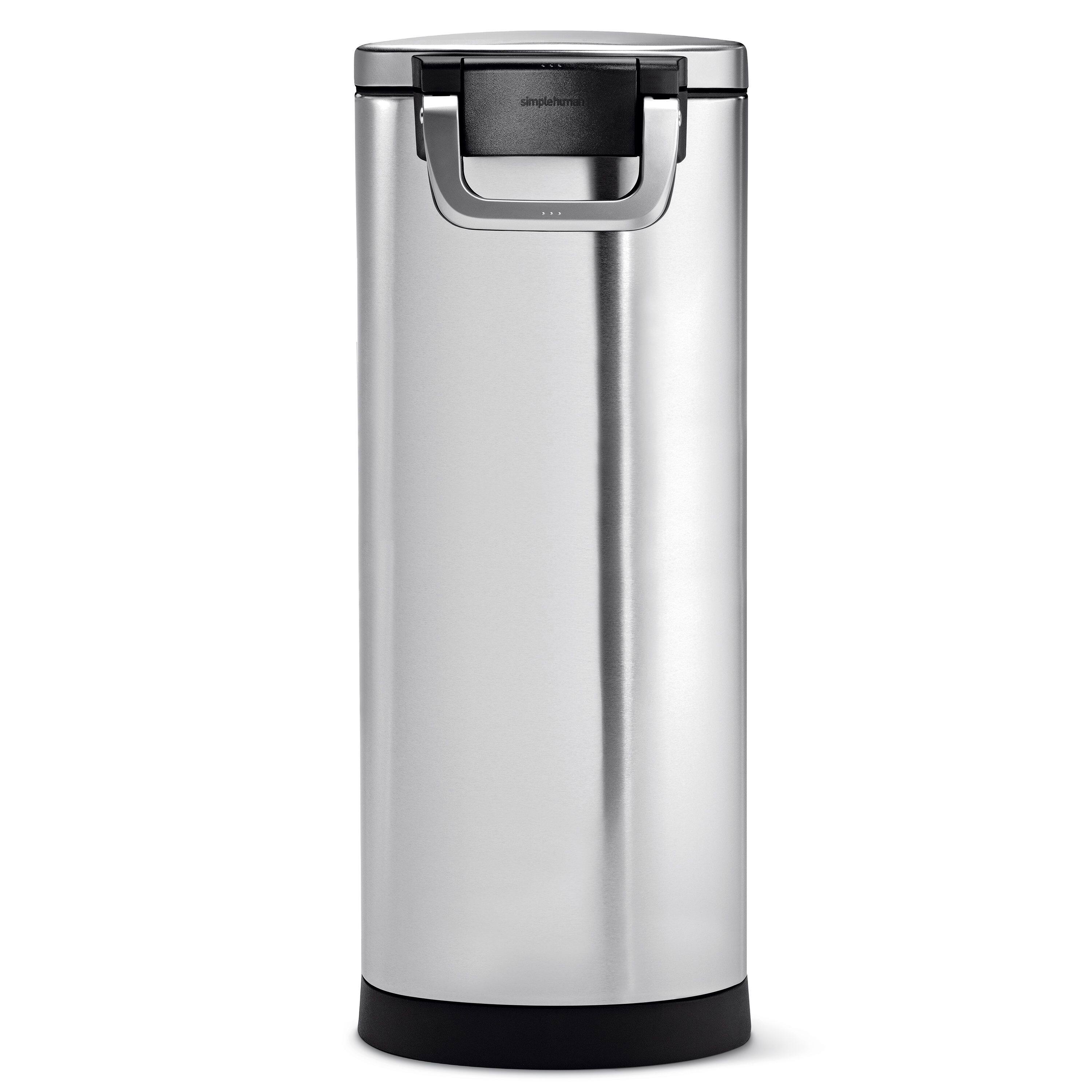 Alt View 2. simplehuman - x-large pet food can, brushed stainless steel - Brushed.