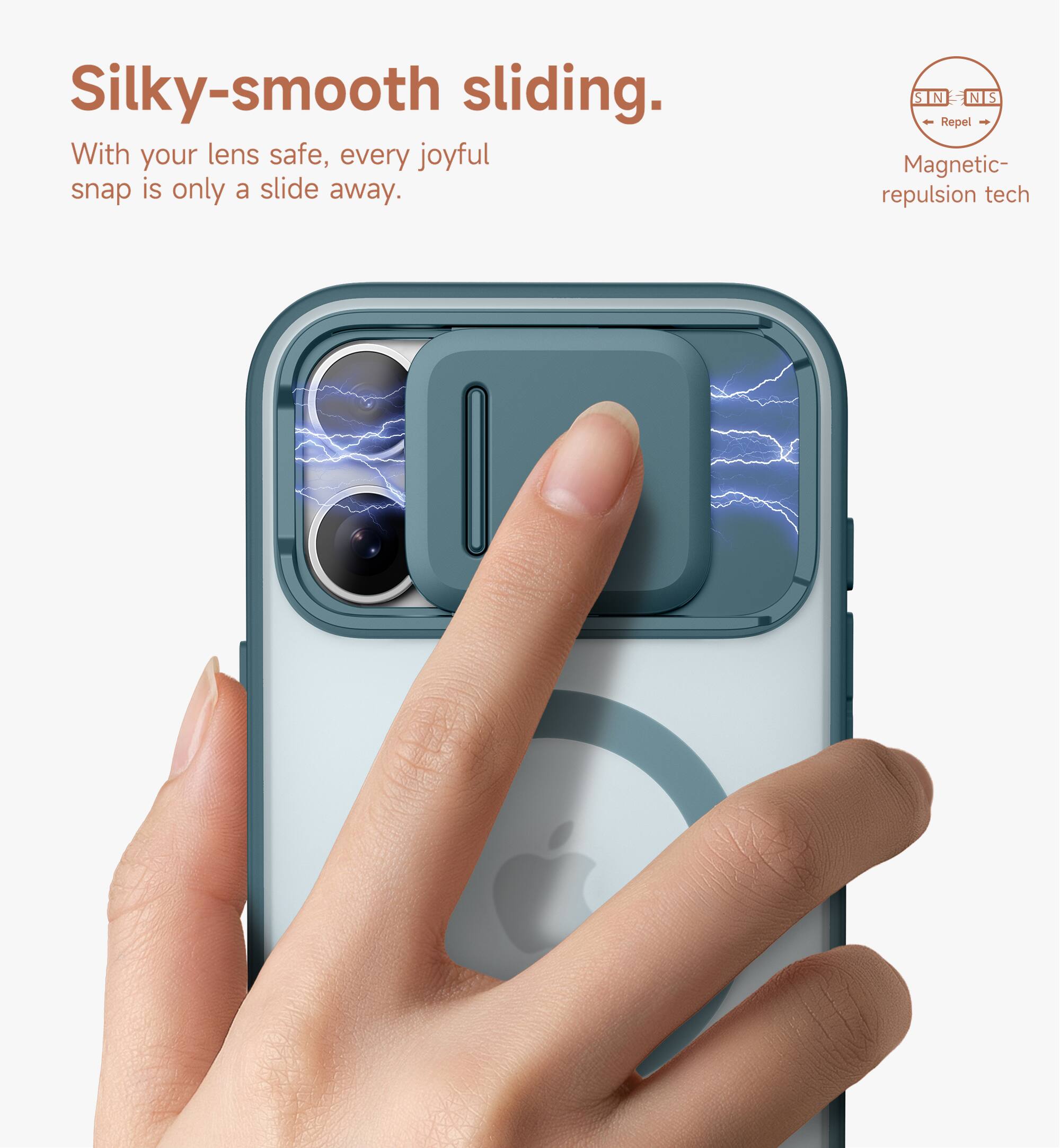 Silky-smooth sliding.  
With your lens safe, every joyful snap is only a slide away.  
SIN NIS Repel - Magnetic repulsion tech