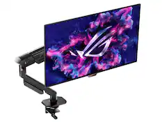 Front. ASUS - ASUS ROG Ergo Monitor Arm - Adjustable Mount with Cable Management, Ergonomic, Swivel, 39"/23lbs, VESA 100x100 - Black.