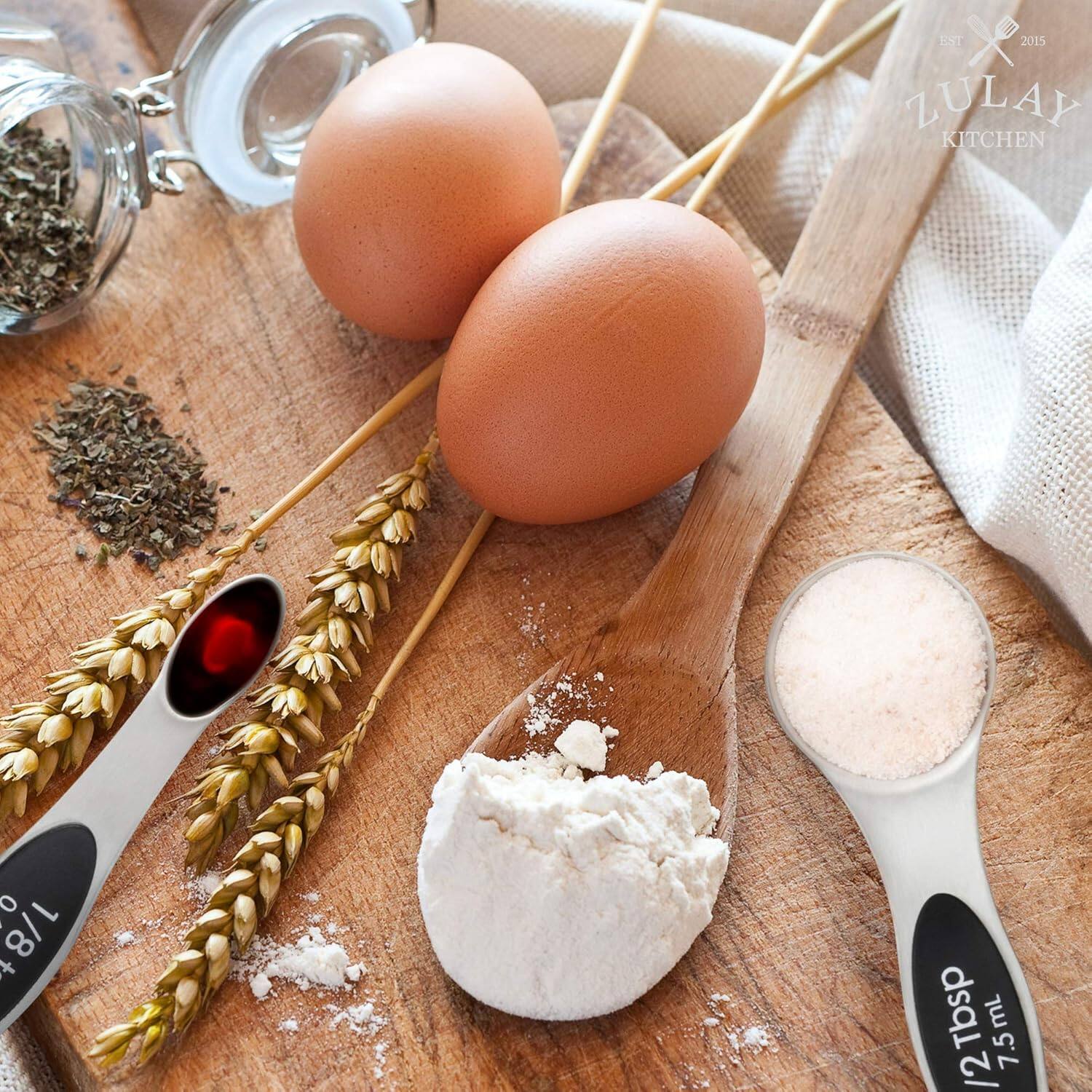 EST 2015  
ZULAY KITCHEN  

1/8+ Tbsp  
7.5 mL  

1/2 Tbsp  
7.5 mL