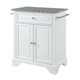Crosley Furniture - Lafayette Granite Top Portable Kitchen Island/Cart - White