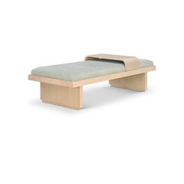 Meridian Furniture - Arlington Mint Green Chenille Fabric Bench - Blue