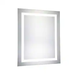 Elegant Decor - LED Hardwired Mirror Rectangle W24H30 Dimmable 5000K - Glossy White