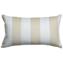 Majestic Home - Pillow 12x20 Vertical Stripe Sand - Beige
