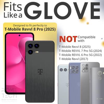 T-Mobile REVVL 8 Pro (2025) Defender Case Black T-Mobile REVVL 8 Pro (2025) Defender Case Black