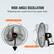 WIDE-ANGLE OSCILLATION
Refreshing each square foot of your space nicely
90° Left and Right Oscillation
VEVOR
30° Tilt Manual Adjustment