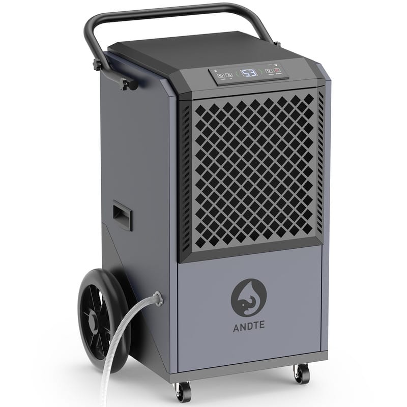 Edendirect - 305 pt. 9,000 sq. ft. Commercial Dehumidifier in Black with High Efficiency Compressor, NEMA 5-20 Receptacle