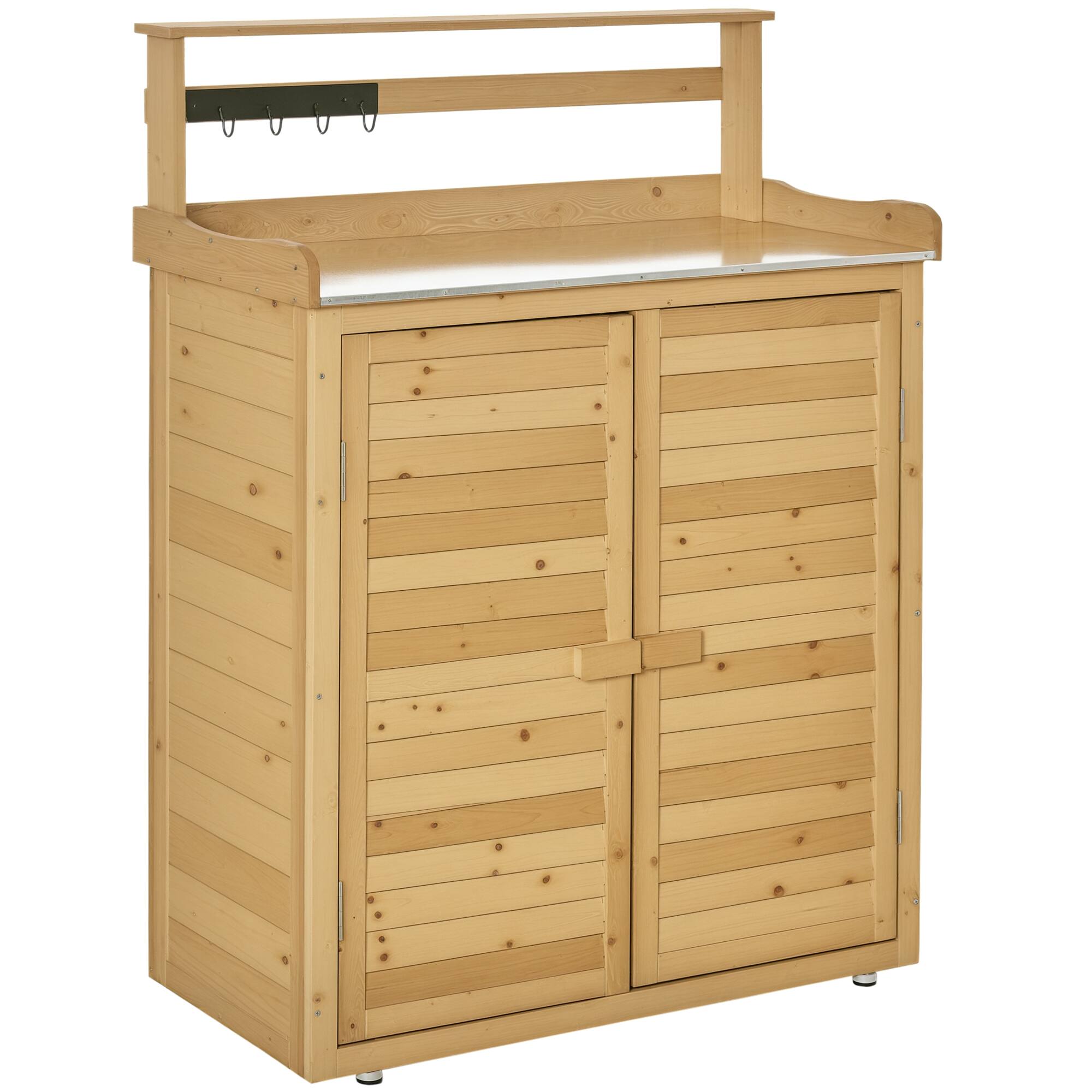 Front. Outsunny - Backyard Garden Tool Storage Shed.