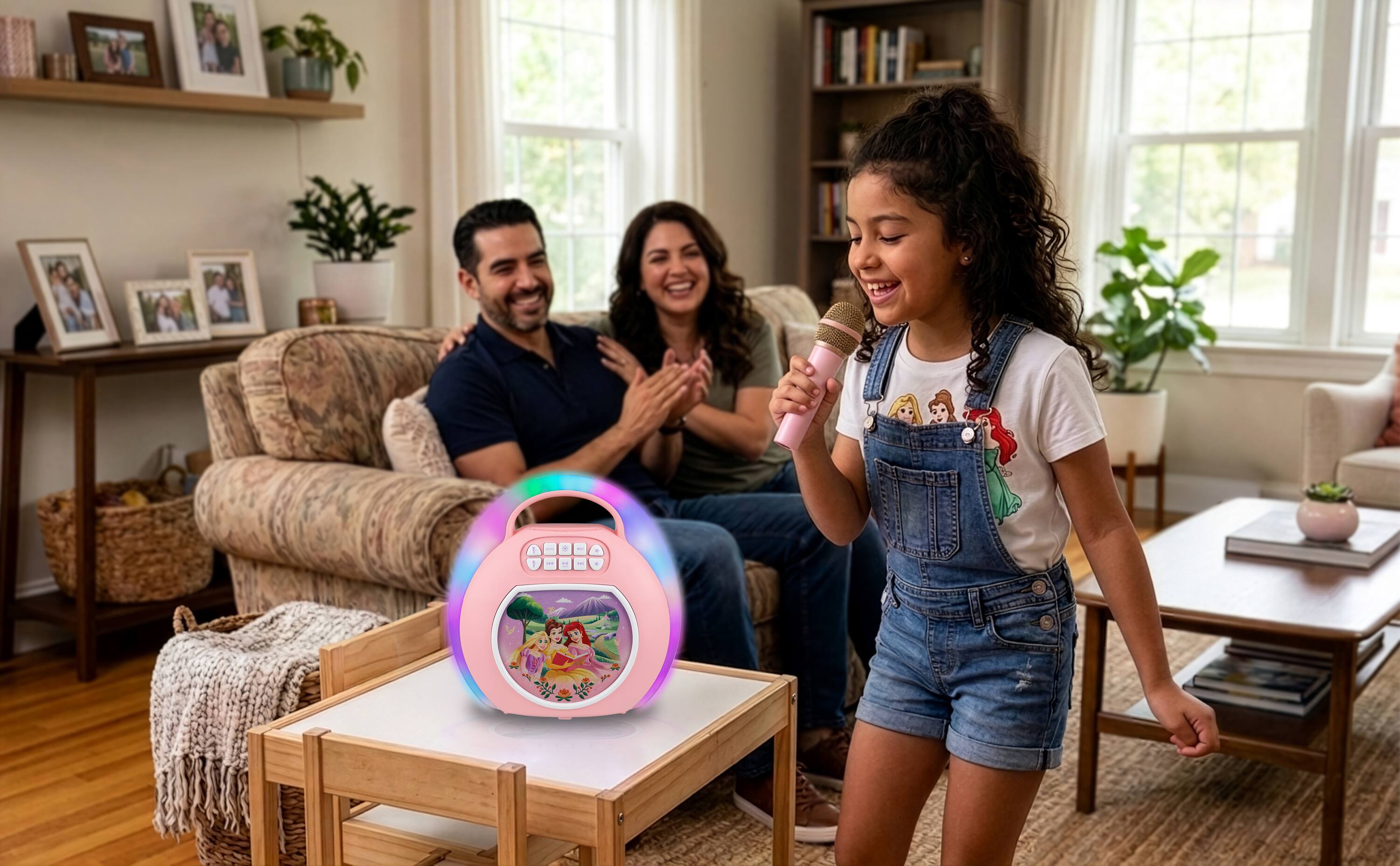 Alt View 1. eKids - Disney Princess Bluetooth Karaoke Machine for Kids with Wireless Microphone.
