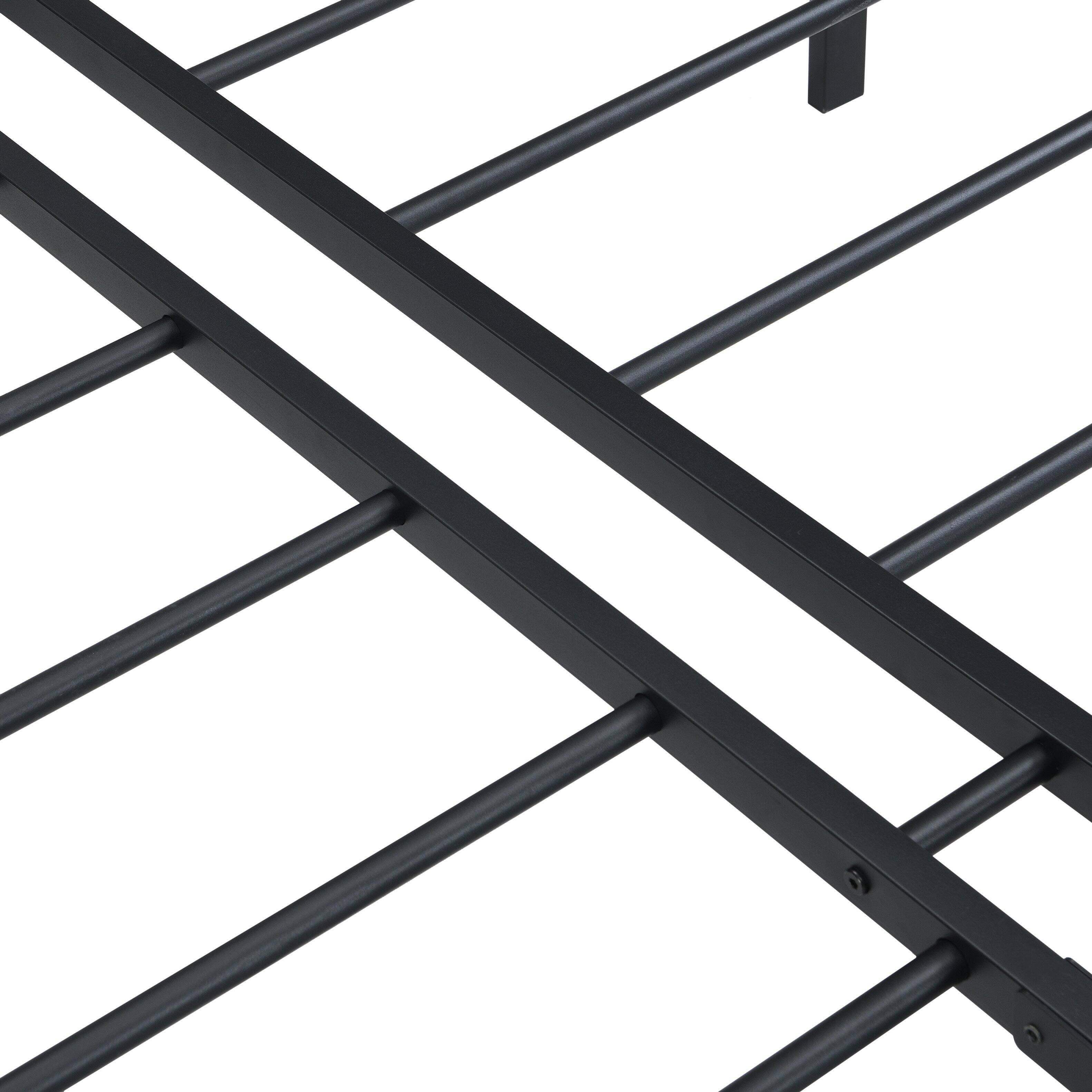 Alt View 6. Ecooso - Queen Size Bed Frame , Heavy Duty Metal Bed Frame , Quick & Easy Assembly, No Noise - Black.