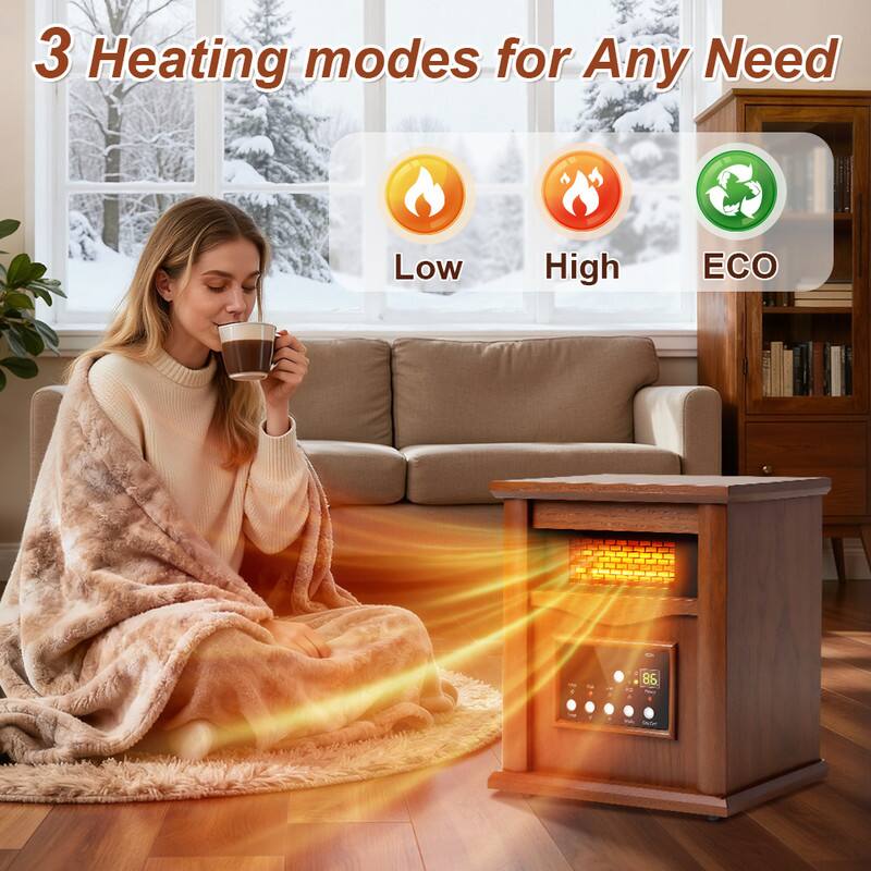 3 Heating modes for Any Need

Low  
High  
ECO