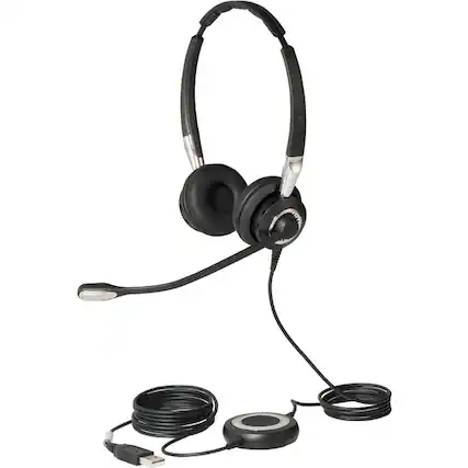 Front. Jabra - Jabra BIZ 2400 II QD Headset - Stereo - Quick Disconnect - Wired - Over-the-head - Binaural - Supra-aural - Noise - Red.