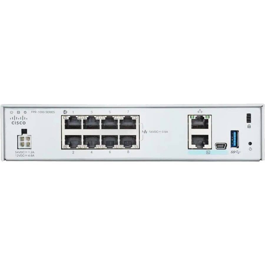 FPR-1000 SERIES  
CISCO  

1 3 5 7  
2 4 6 8  

54VDC = 1.2A  
12VDC = 4.6A  

34VPOE = 0.6A  

SS