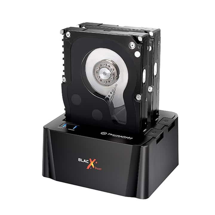 Thermaltake - BlacX Duet ST0014U-D SATA III USB 3.0 HDD Docking Station - Black