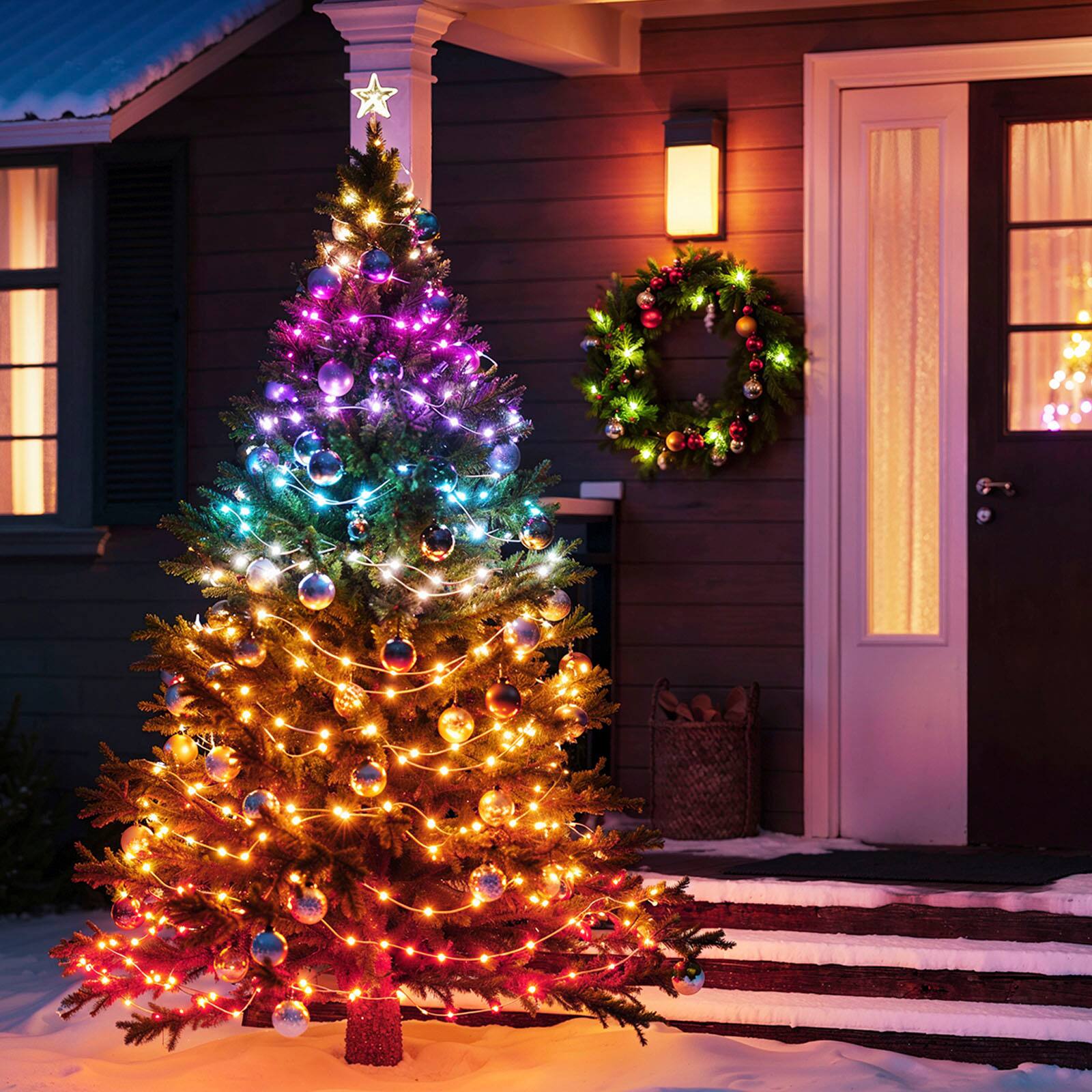 Left. Govee - 65.6ft Green Christmas String Lights 2S - Multi.