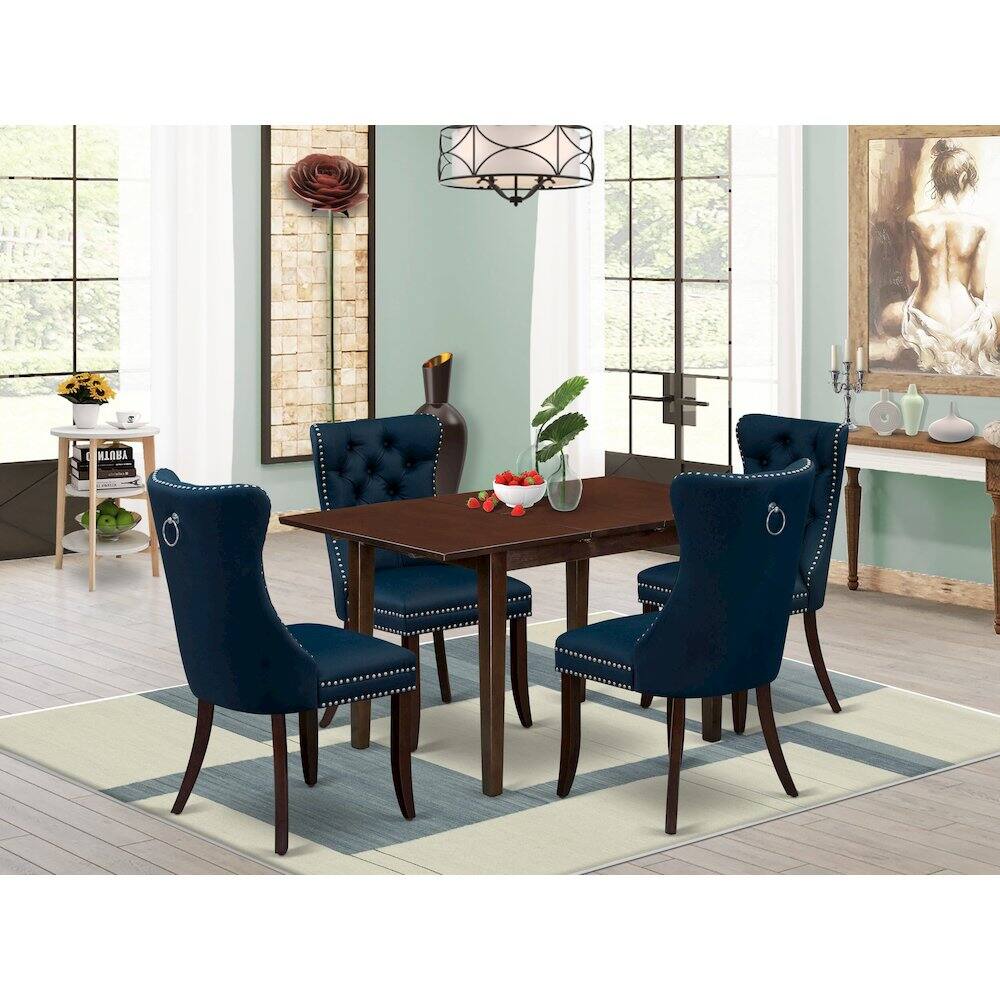 Alt View 9. East West Furniture - 5 Piece Kitchen Table Set - Mahogany.