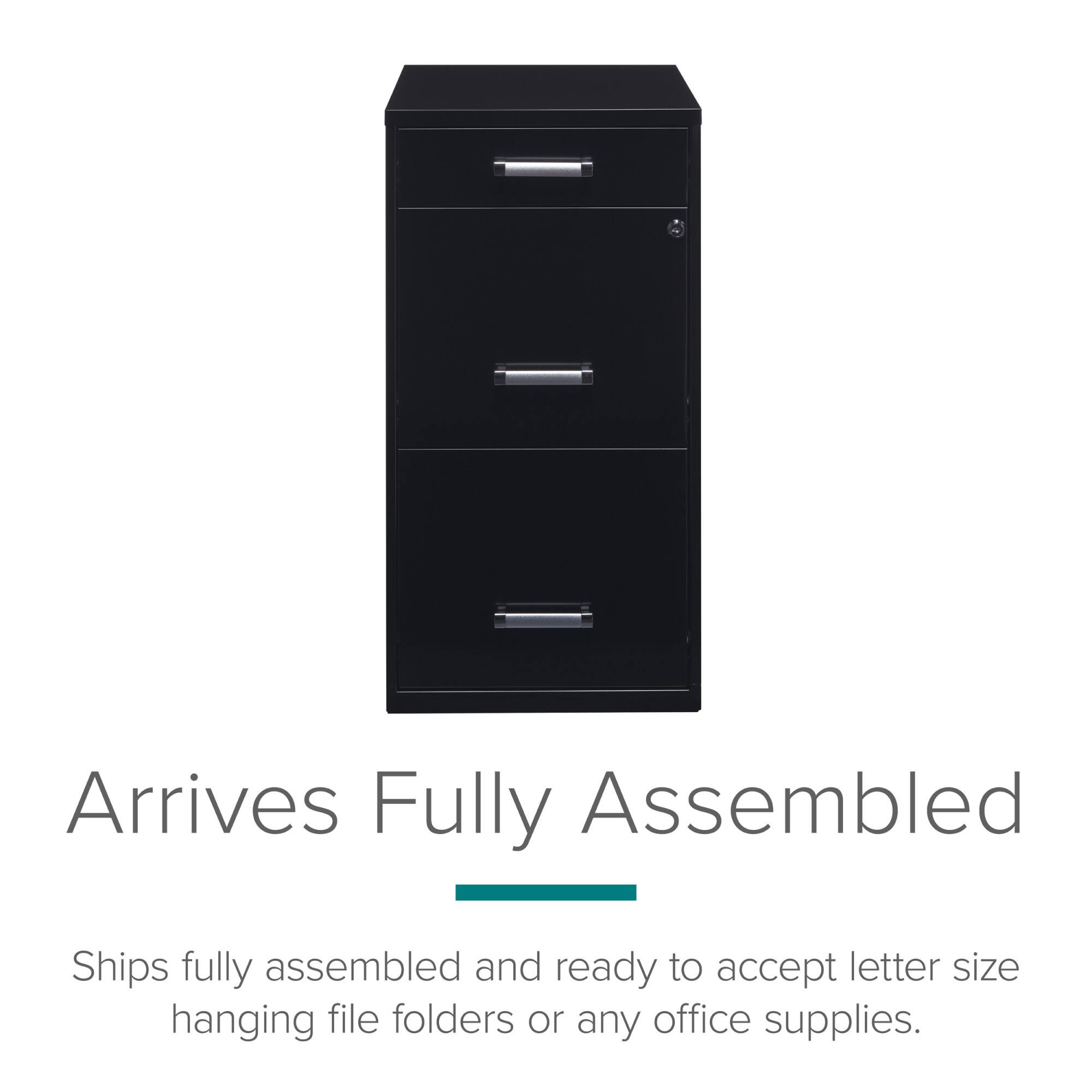 Arrives Fully Assembled: Ships fully assembled and ready to accept letter size hanging file folders or any office supplies.