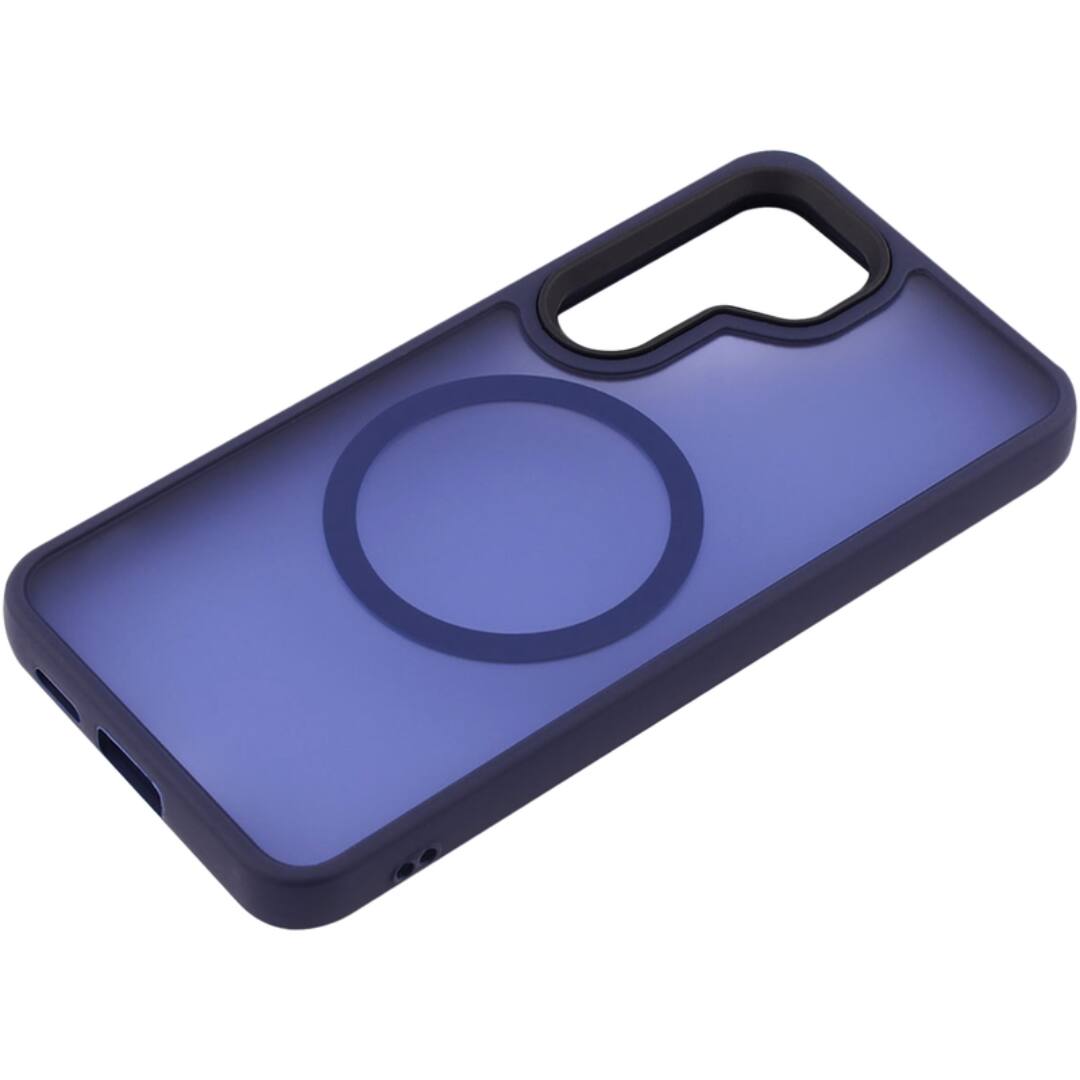 Alt View 2. Entronix - Entronix Magnetic Case for Galaxy S24 Plus - Translucent Frosted Matte Finish - Navy Blue.