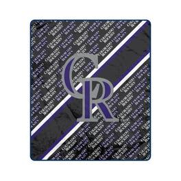 Pegasus - Colorado Rockies 60" x 70" Diagonal Lined Wordmark Ultra Soft Blanket - Multicolor