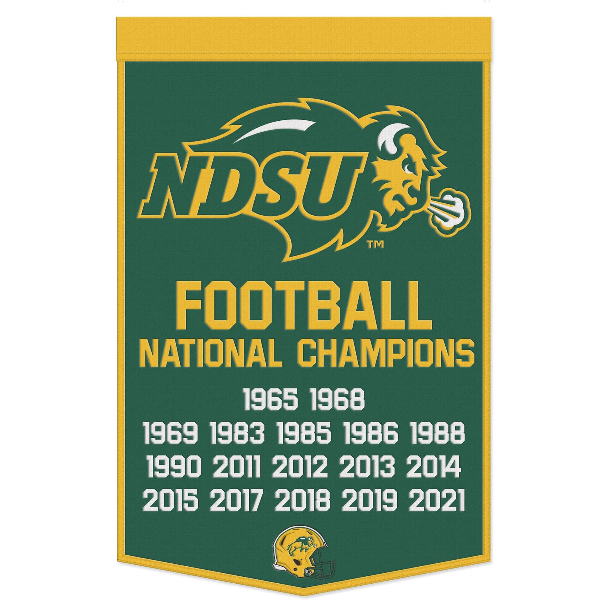 WinCraft - NDSU Bison 24" x 38" Wool Championship Banner - Multicolor