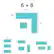 The image shows a blue box with measurements on it. The largest text reads "6 + 8 = 117." The measurements are in inches, and the box is 35 inches wide, 111 inches long, and 82 inches tall. The measurements are also shown in a smaller font, with the smallest text reading "47 58."