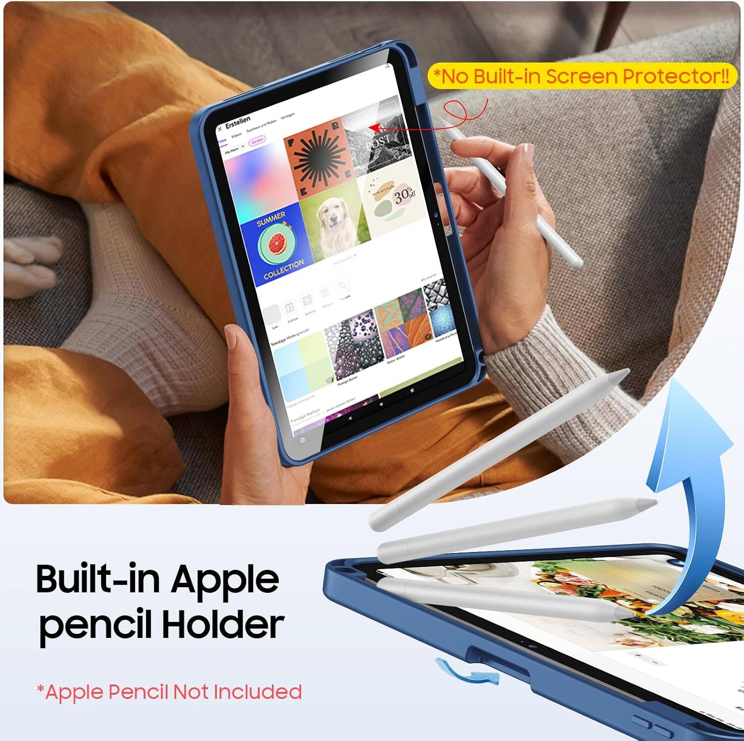 Fintie Shockproof Case for iPad (A16) 11th/iPad 10th 2022 [Built in ...