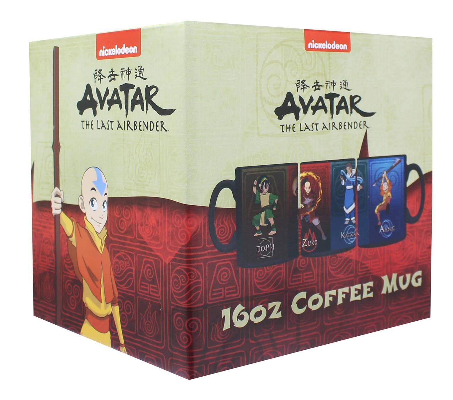 Nickelodeon  
Avatar: The Last Airbender  
16oz Coffee Mug  

Toph  
Zuko  
Katara  
Aang