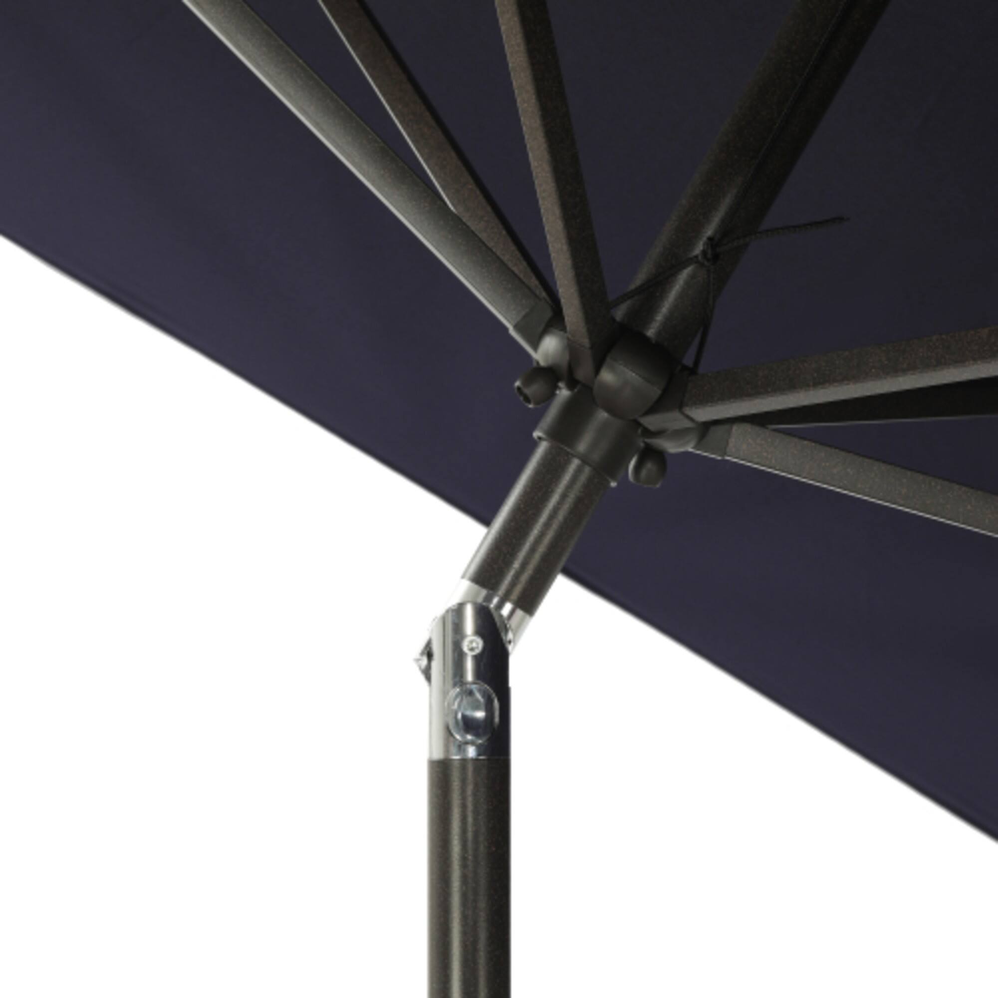Alt View 5. Mondawe - 6.5 x 10 ft Rectangular Patio Umbrella with Crank, Tilt, Polyester UV-Resistant Canopy - Black.