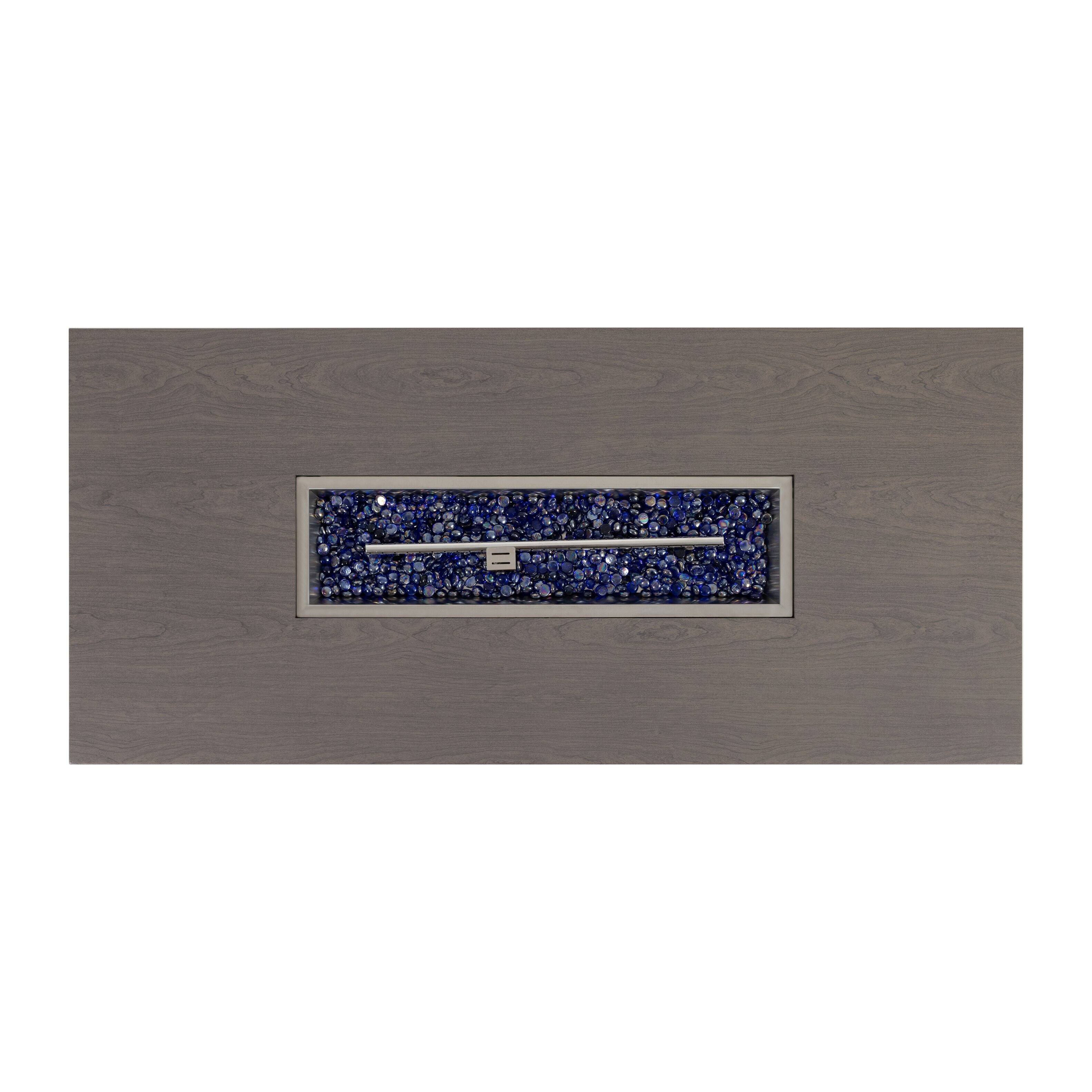 Alt View 3. APRILSOUL - 60 inch FIRE PIT TABLE Wood Outdoor Gas Fire Pit Table with Rain Cover Rectangular Heater - Black,Walnut.