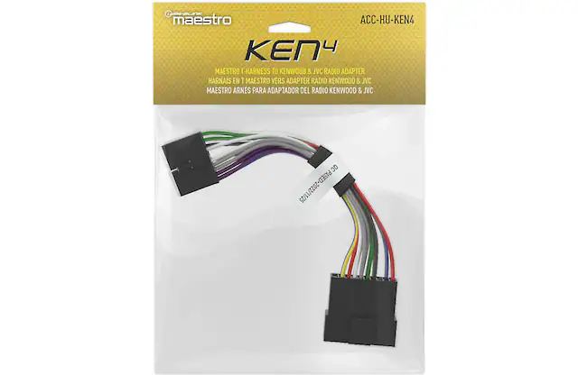 Quat-aLink maestro ACC-HU-KEN4 KENY MAESTRO T-HARNESS TO KENWOOD & JVC RADIO ADAPTER HARNAIS EN T MAESTRO VERS ADAPTER RADIO KENWOOD & JVC MAESTRO ARNES PARA ADAPTADOR DEL RADIO KENWOOD & JVC OC PASIED-2022/11/25