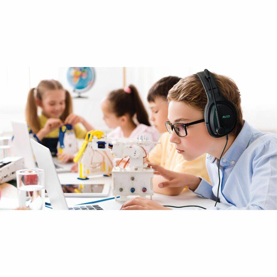 Alt View 2. Avid - AVID AVIGA AP-1000 Gaming Headset - Stereo - Mini-phone (3.5mm) - Wired - 32 Ohm - 50 Hz to 20 kHz - On-ear - Black.