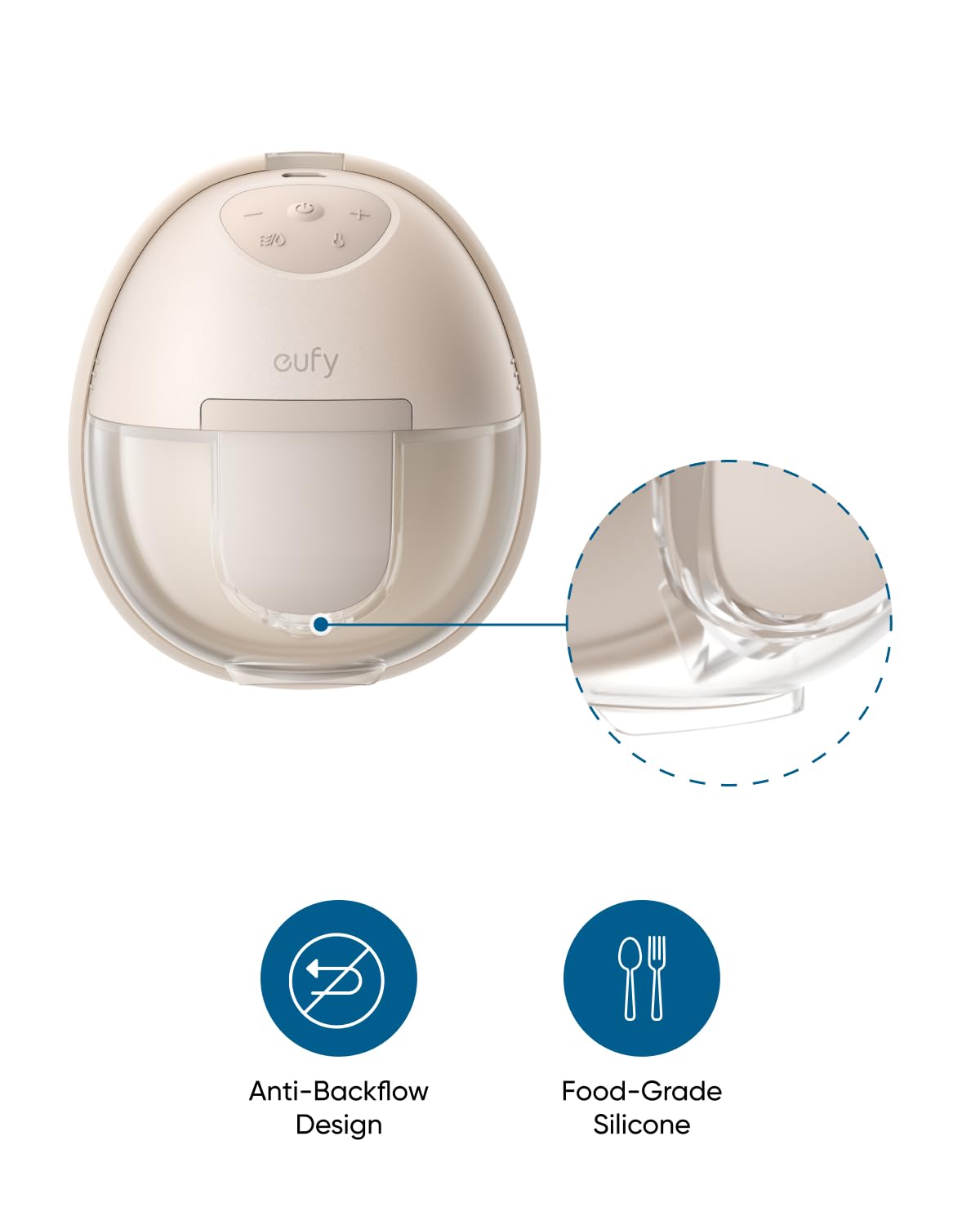 cufy Anti-Backflow Design, Food-Grade Silicone