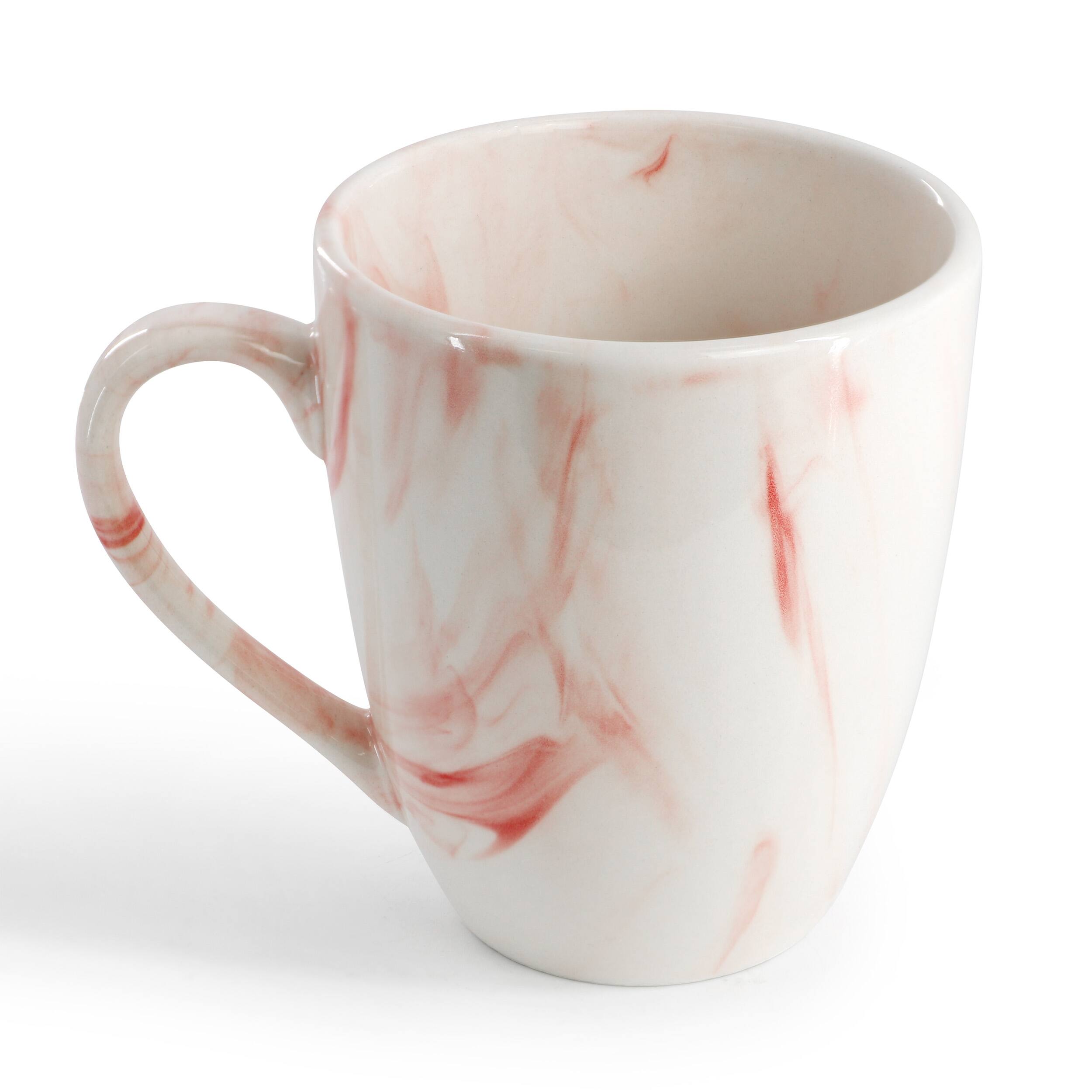 Alt View 4. Elama - Elama Fine Marble 16 Piece Porcelain Dinnerware Set in Red - Red.