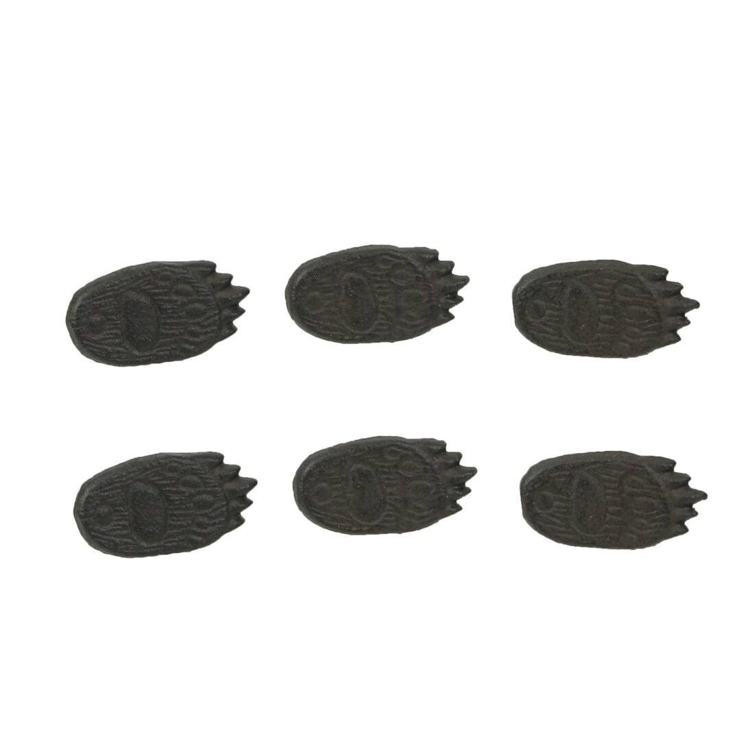 Front. Zeckos - Set of 6 Cast Iron Animal Tracks Bear Paw Cabinet Knob Drawer Pulls Cabin Decor - Brown.