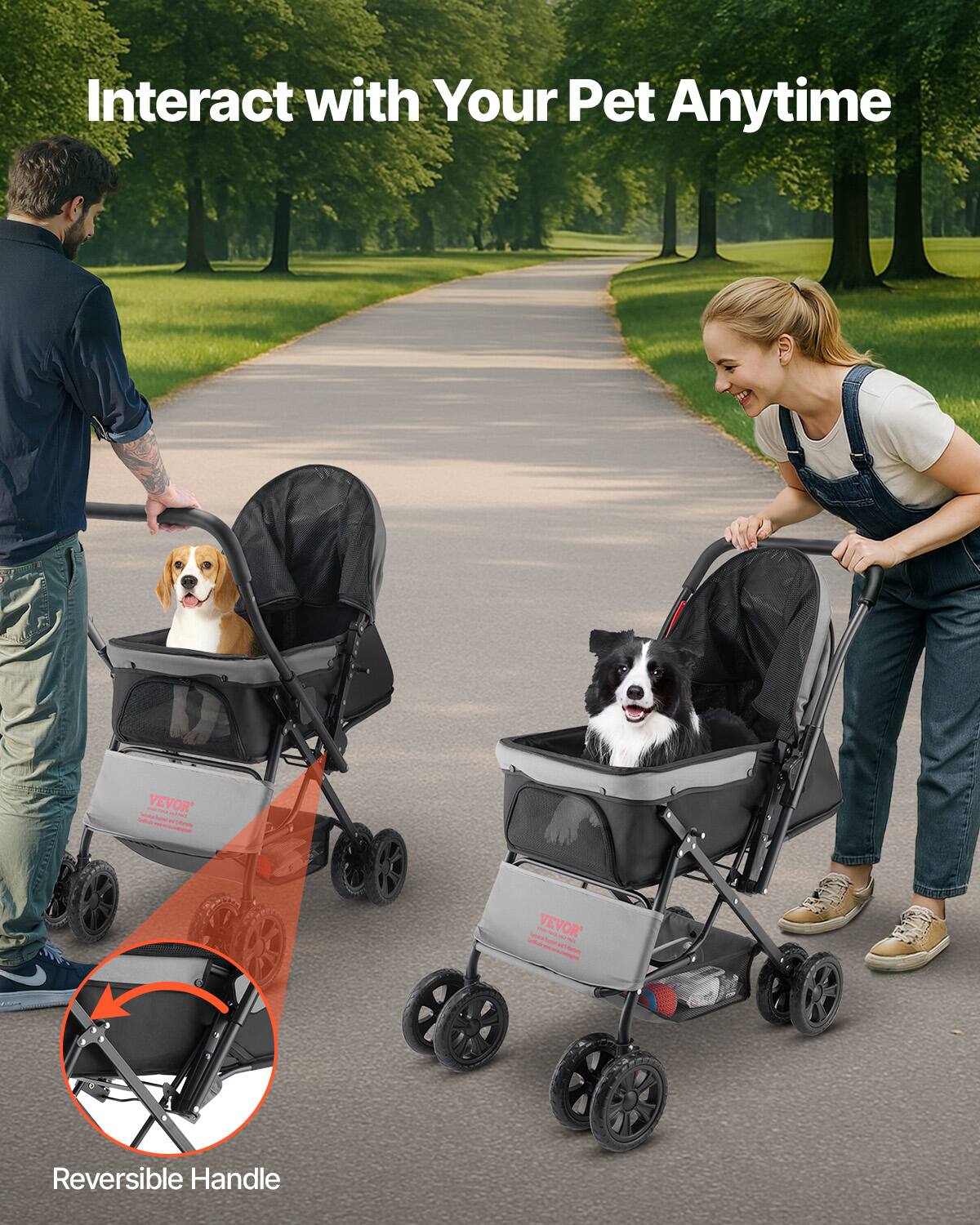 Interact with Your Pet Anytime

VEVOR* Reversible Handle