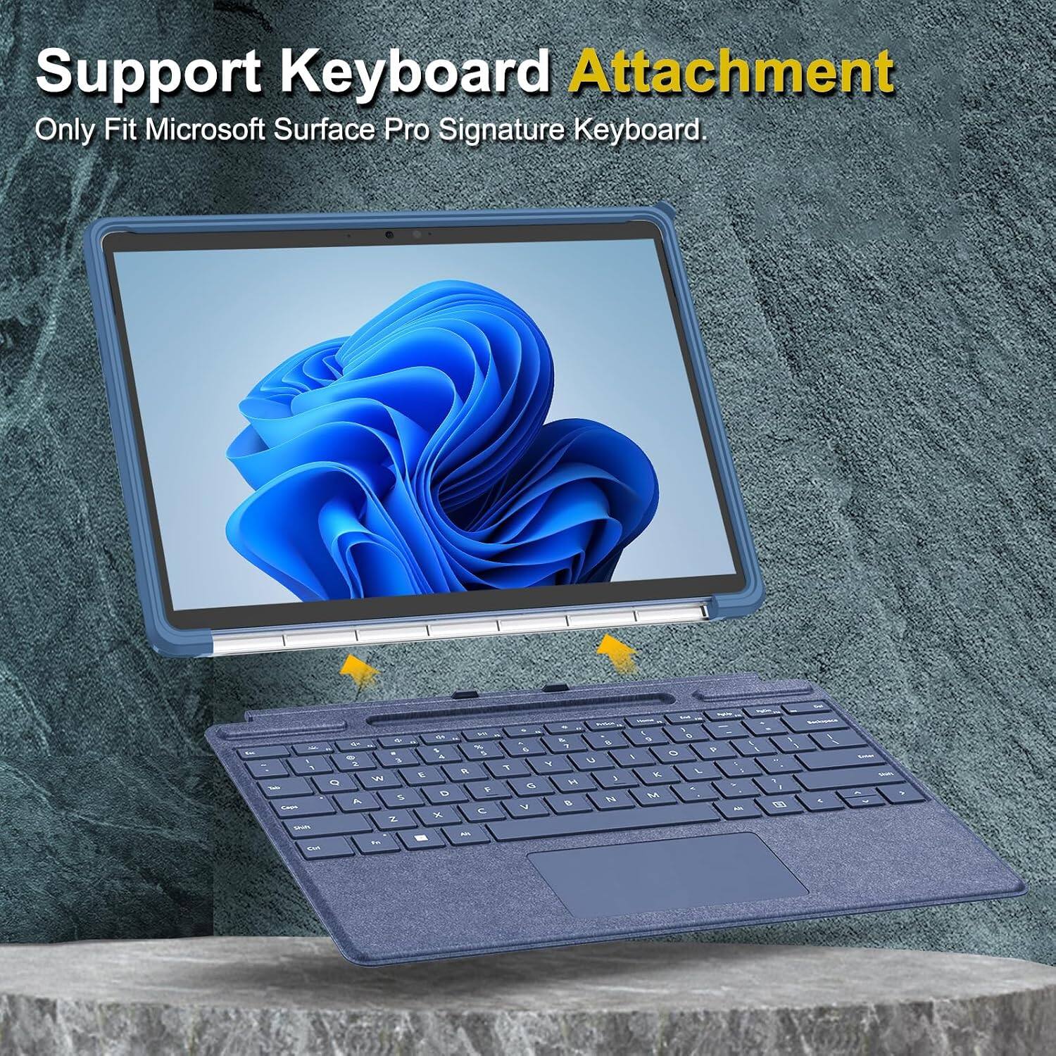 Support Keyboard Attachment Only Fit Microsoft Surface Pro Signature Keyboard.