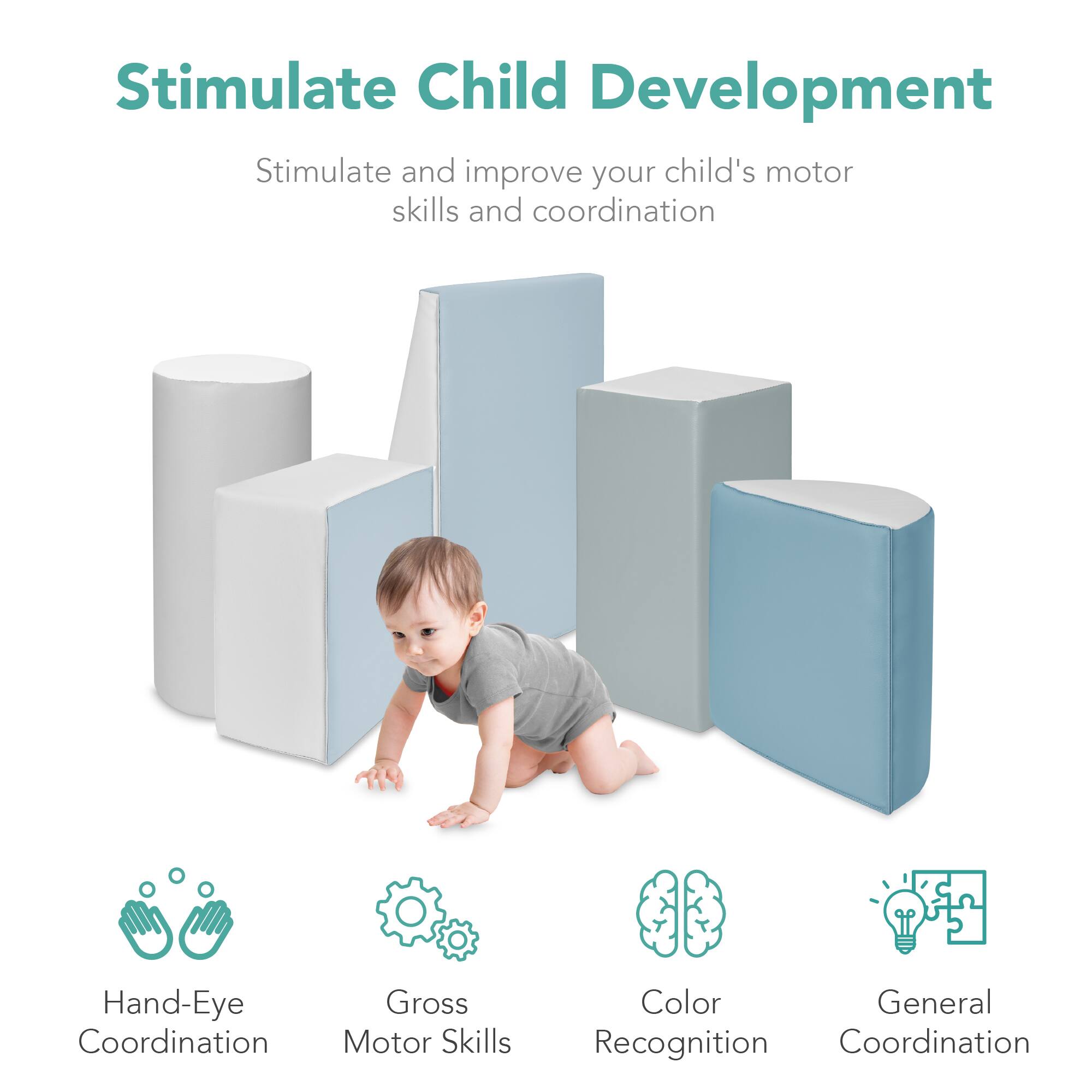 Stimulate Child Development

Stimulate and improve your child's motor skills and coordination

- Hand-Eye Coordination
- Gross Motor Skills
- Color Recognition
- General Coordination